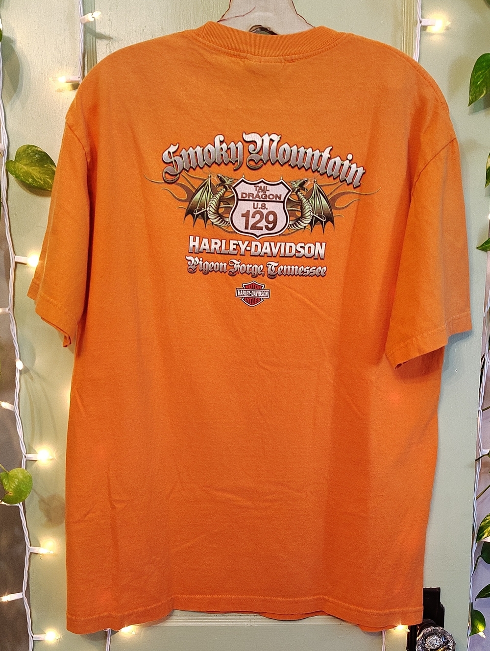 Men's Harley-Davidson Orange Smoky Mountain Pigeon Forge Tennessee M/L